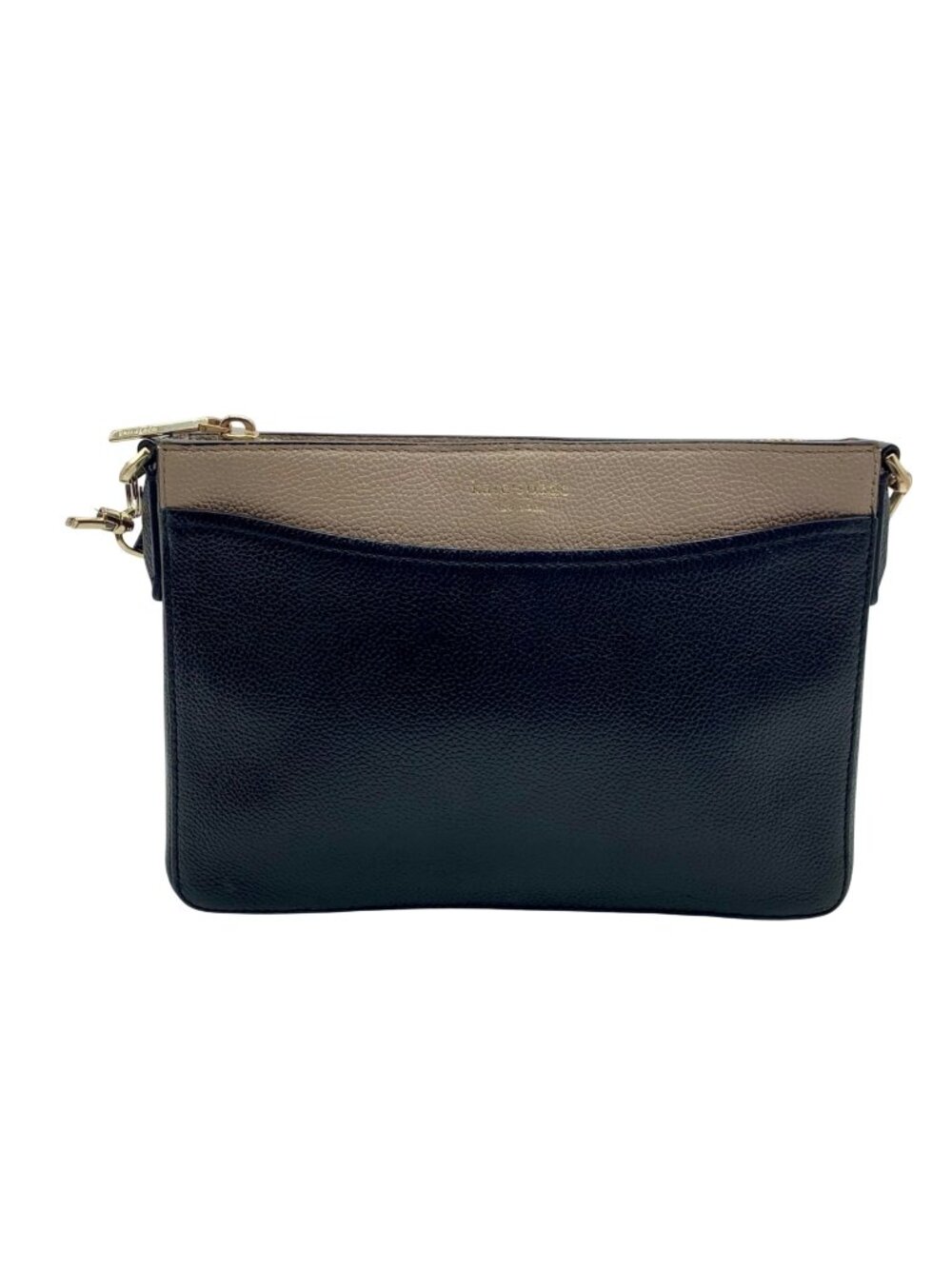 Kate Spade Gray And Black Pebbled Leather Margaux Crossbody Bag